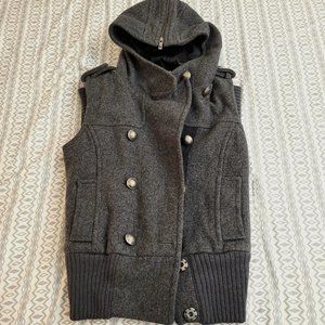 Community hooded wool vest.  Size S.
